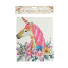 Алмазная вышивка «Единорог в цветах», 21×25 см, с частичным заполнением, с подставкой - Фото 5