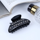 Крабик для волос «Скарлет», овал, 7 см, чёрный (комплект 6 шт) - фото 52544084