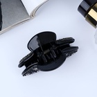 Крабик для волос «Скарлет», овал, 7 см, чёрный (комплект 6 шт) - фото 53261462