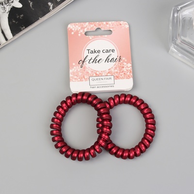 Резинки для волос «Пружинка», набор 2 шт., матовая, МИКС