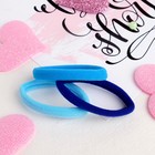 Резинки для волос «Трио», набор 3 шт., 5.5 см, синие, голубые - Фото 2