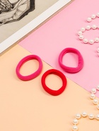 Резинки для волос «Трио», набор 3 шт., единорог, 5.5 см, розовые - Фото 2