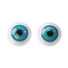 Глаза винтовые с заглушками, набор 6 шт, размер 1 шт: 2 см - Фото 1