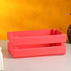 Кашпо деревянное 24.5×13.5×9 см "Двушка Лайт", двухреечное, розовый Дарим Красиво - фото 8860681