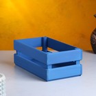 Кашпо деревянное 24.5×13.5×9 см "Двушка Лайт", двухреечное, синий Дарим Красиво - Фото 2