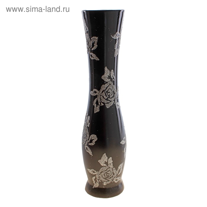 ваза керамика черн/белая роза 35 см талия - Фото 1
