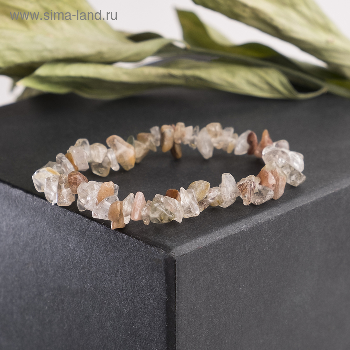 Браслет крошка на резинке «Агат волосатый» - Фото 1