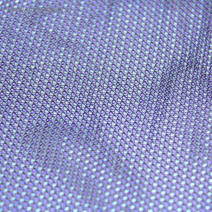 Трикотаж плательный, сетка, ширина 150 см, цвет синий / бирюзовый - Фото 1