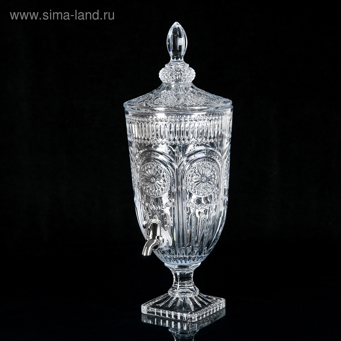 Диспенсер для напитков стеклянный Magistro «Восход», 5 л, 26×20×54 см - Фото 1