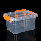 Контейнер пластиковый для хранения, крышка с ручкой на защёлке, 25×18×12 см, цвет МИКС - фото 8860856