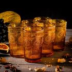 Набор стаканов стеклянных Magistro «Ларго», 350 мл, 6 шт, цвет янтарный - фото 298220567