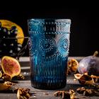 Набор стаканов стеклянных Magistro «Ларго», 350 мл, 6 шт, цвет синий - Фото 2