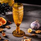 Бокал из стекла для шампанского Magistro «Ларго», 180 мл, 7×19,7 см, цвет янтарный - Фото 2