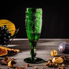 Бокал стеклянный для шампанского Magistro «Ларго», 180 мл, 7×19,7 см, цвет зелёный - фото 318224992