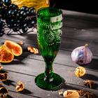 Бокал из стекла для шампанского Magistro «Ларго», 180 мл, 7×19,7 см, цвет зелёный - Фото 2
