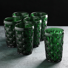 Набор стаканов стеклянных Magistro «Варьете», 465 мл, 8,5×14 см, 6 шт, цвет зелёный - фото 300832968