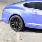 Машина радиоуправляемая Bentley Continental, 1:24, работает от батареек, свет, цвет синий, mz 27040 - Фото 5