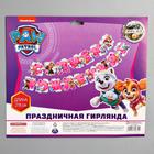 Гирлянда на люверсах "С Днем рождения!", длина 218 см, Щенячий патруль 4332669
