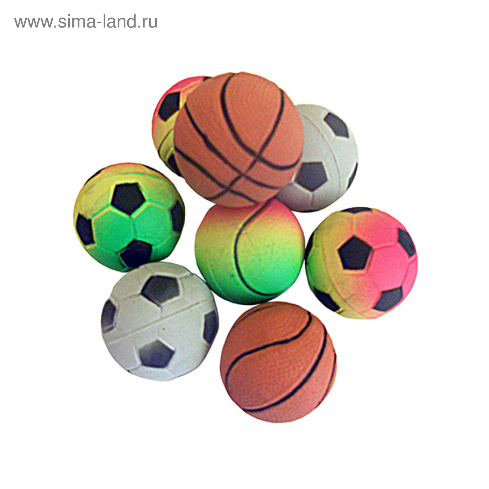 Игрушка "Футбольный мячик" для собак, d=4 см, каучуковый (4568040 ...