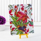 Алмазная вышивка с частичным заполнением «Пара фламинго с птичками», с подставкой, размер картины: 21 × 25 см - Фото 1