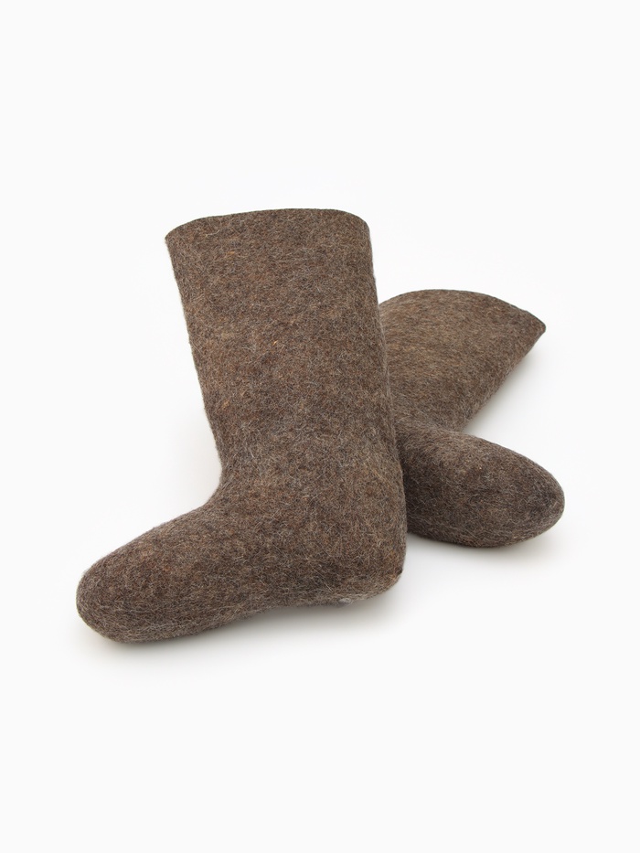 Валенки мужские, размер 44 (32), коричневые - Фото 1