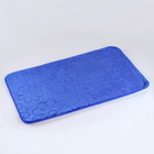 Набор ковриков для ванной и туалета «Поле», 2 шт, 39×50, 50×80 см, цвет синий - Фото 3
