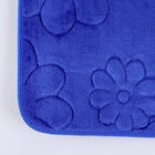 Набор ковриков для ванной и туалета «Поле», 2 шт, 39×50, 50×80 см, цвет синий - Фото 5