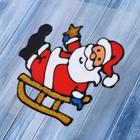 Наклейка на стекло "Дед Мороз на санках" 15х12,5 см - Фото 2