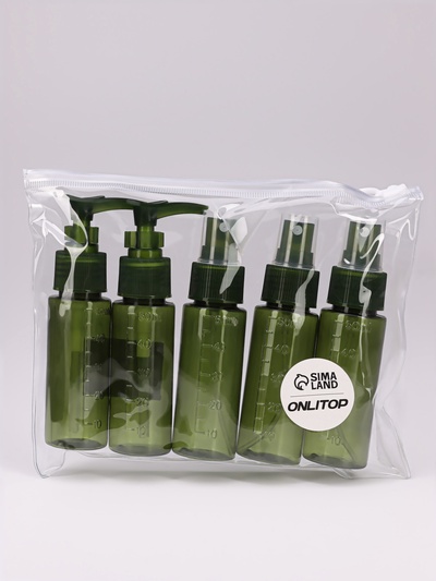 Набор для хранения, в чехле, 6 предметов, с разметкой, цвет зелёный