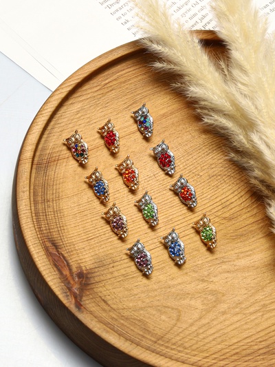 Брошь «Сова», маленькая, МИКС