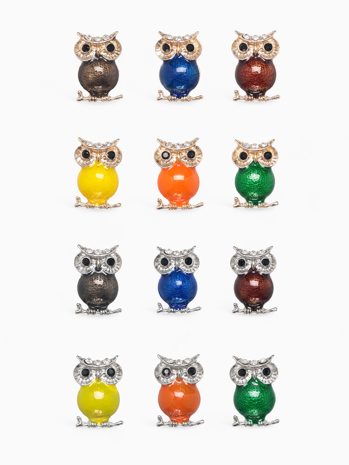 Брошь «Филин» мини, МИКС - Фото 1