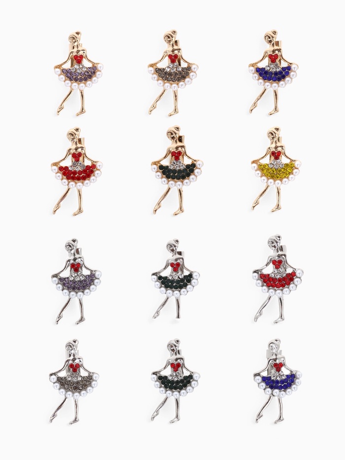 Брошь «Балеринка» мини, МИКС - Фото 1