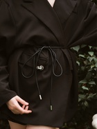 Брошь «Ёжики», цвет чёрно-белый в чернёном золоте - Фото 2