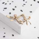 Брошь «Стрекозы» с бусинами, цвет бело-фиолетовый в золоте - Фото 2