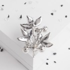 Брошь «Жемчужная капель», цвет белый в серебре - Фото 2