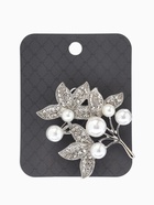 Брошь «Жемчужная капель», белая в серебре - Фото 4