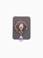 Брошь «Императрица» изящность, цвет фиолетовый в чернёном золоте - Фото 4