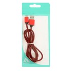 Кабель Luazon, Lightning - USB, 1 А, 1 м, оплётка нейлон, красный - Фото 5