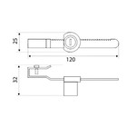 Замок-стекло TRODOS, реечный, цвет хром - фото 24668492