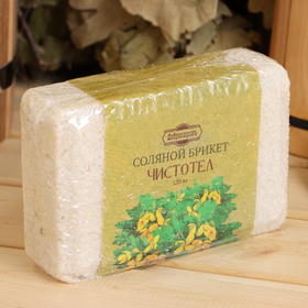 Соляной брикет "Чистотел" с алтайскими травами, 1,35 кг "Добропаровъ"