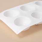 Форма для муссовых десертов и выпечки KONFINETTA «Десерт с фруктами», 30×17.5×4.5 см, 6 ячеек (d=7 см), силикон, белая - Фото 5