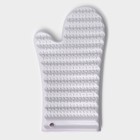 Прихватка для горячего Доляна «Мускат», силикон, 29×17 см, сиреневая - Фото 3