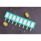 Форма для мороженого Доляна «Эскимо», силикон, 42×12 см, 8 ячеек (6.8×3.8 см), МИКС - Фото 17