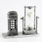 Часы песочные «Красная будка», сувенирные, с подсветкой, 15.5×6.5×12.5 см - Фото 4