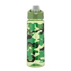 Бутылка для воды, 700 мл,  8 х 24.5 см, зеленый камуфляж - фото 8484631