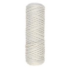 Шнур для вязания "Классик" без сердечника 100% полиэфир ширина 4мм 100м (белый) - фото 9466354