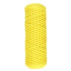 Шнур для вязания "Классик" без сердечника 100% полиэфир ширина 4мм 100м (лимонный) - Фото 3
