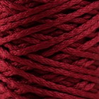Шнур для вязания "Классик" без сердечника 100% полиэфир ширина 4мм 100м (вишневый) - Фото 3