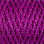 Шнур для вязания "Классик" без сердечника 100% полиэфир ширина 4мм 100м (фиолетовый) - фото 8484668