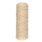 Шнур для вязания "Классик" без сердечника 100% полиэфир ширина 4мм 100м (кремовый) - фото 8484673
